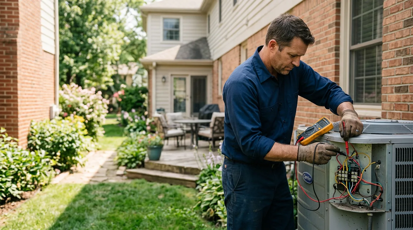 HVAC technician working near West Eaton, NY